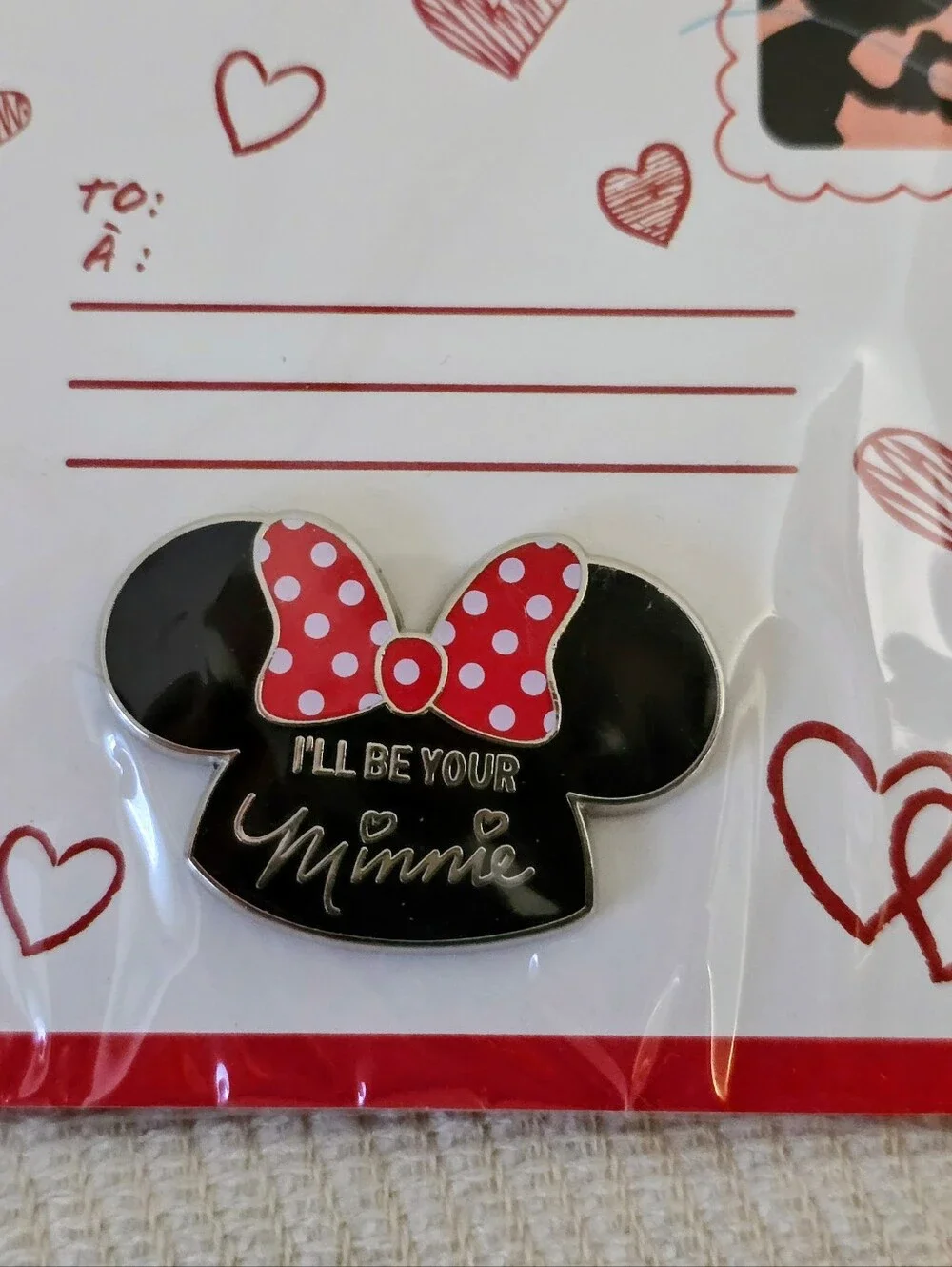 New Disney Store Valentine's Day I'll Be Your Minnie Pin - Minnie Mouse